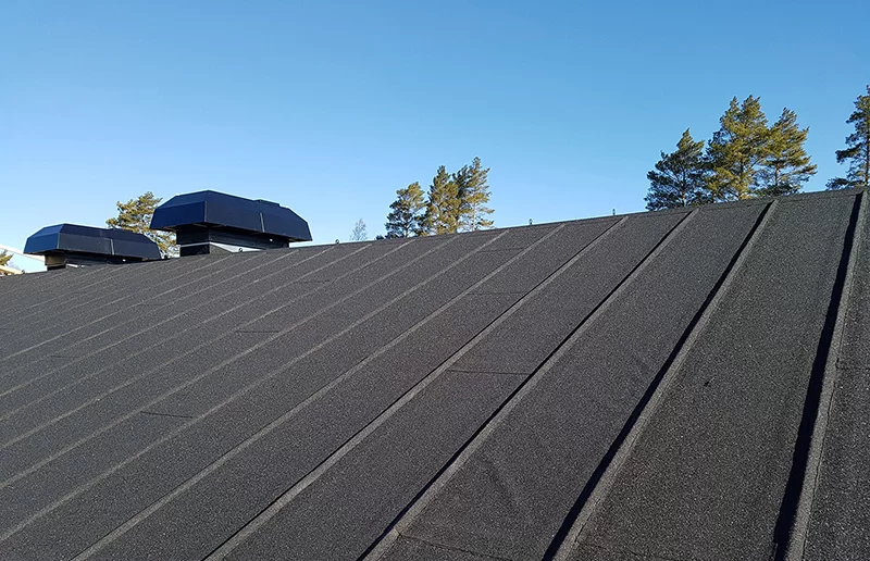 Takreparation med takpapp vid vattenskada Anneberg Lerberg